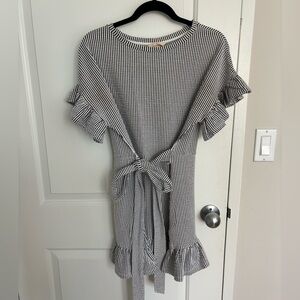 Navy / White H&M Striped Work Dress (Size M)